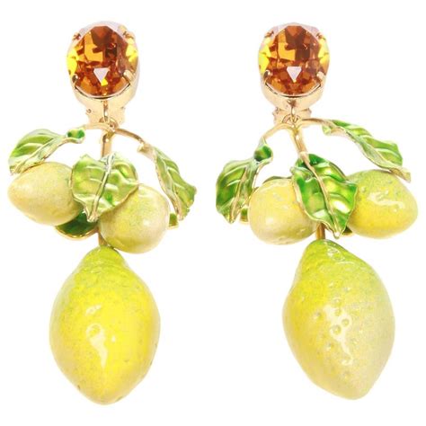 dolce and gabbana lemon earrings|dolce gabbana earrings for women.